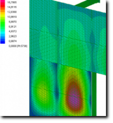 Stato di deformazione di una scala in acciaio inox e vetro a seguito di una analisi strutturale tramite il metodo degli elementi finiti