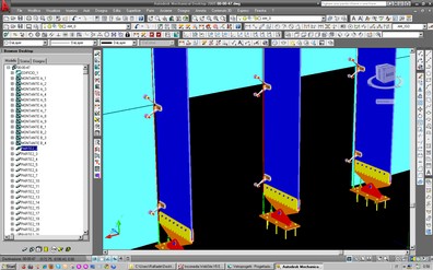 Facciata con montanti in vetro Glass Fin