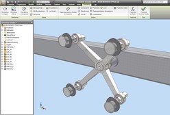 Nodo 3D facciata continua con crociere e rotule a fissaggio puntuale